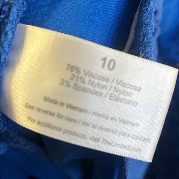 The Limited Royal Blue Cropped Pant Size 10 - Picture 8 of 9